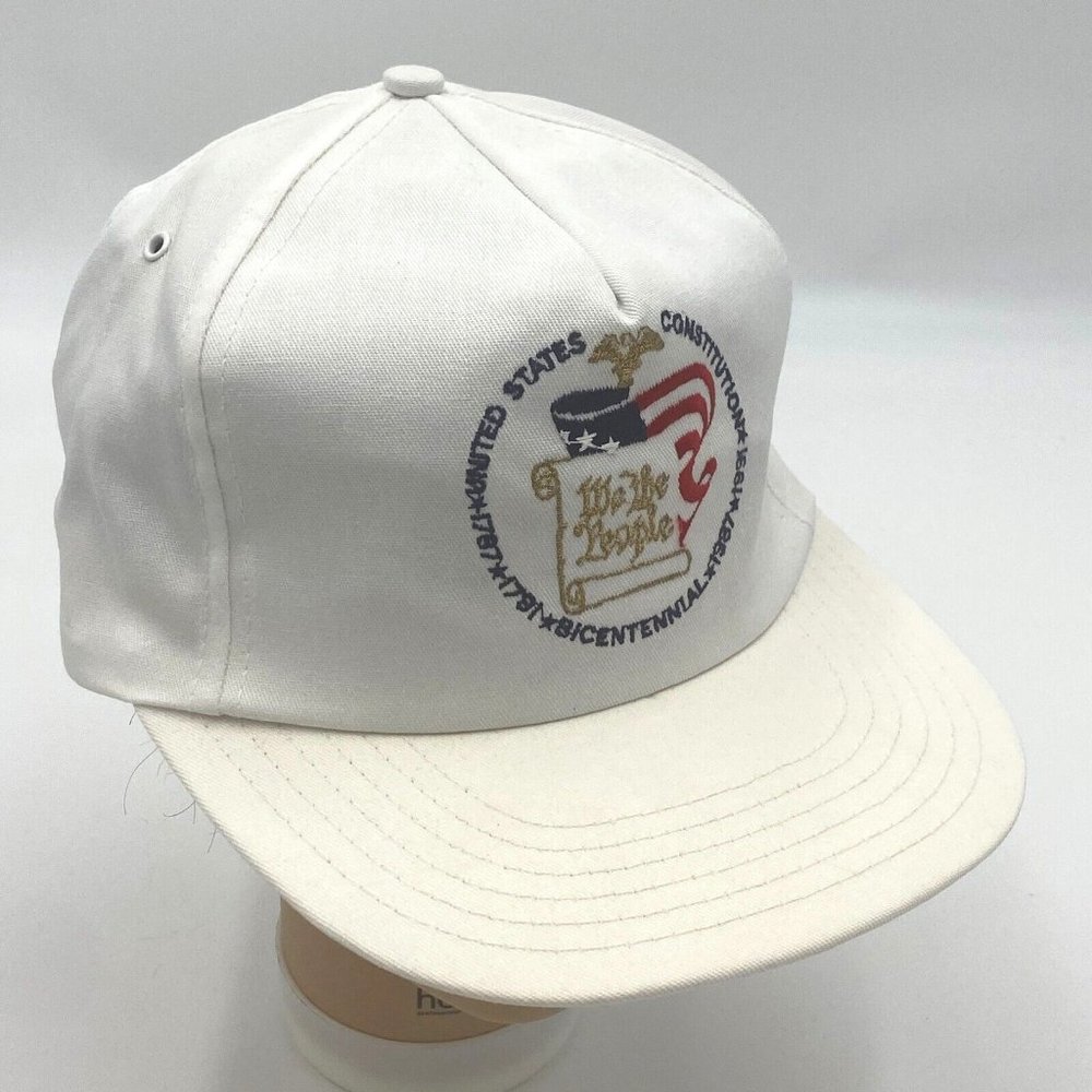 United States Constitution, We the People White Hat, Snapback Hat, Made in USA